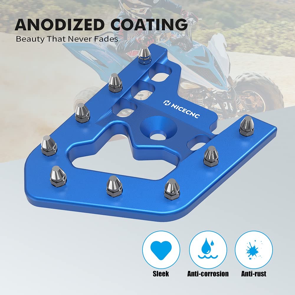Foot Brake Pedal Lever Peg Pad Extender Compatible with Yamaha Raptor 700 Blue