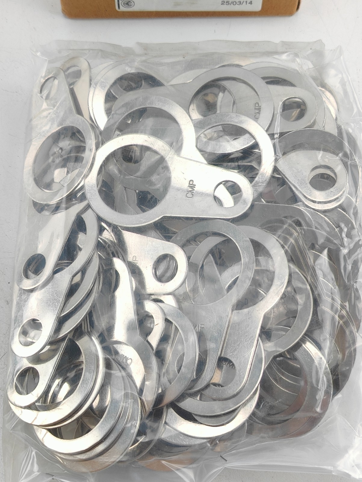 NEW BOX OF 100 pcs. 1″ NPT NICKEL PLATED BRASS EARTH TAG, 100NPTET5