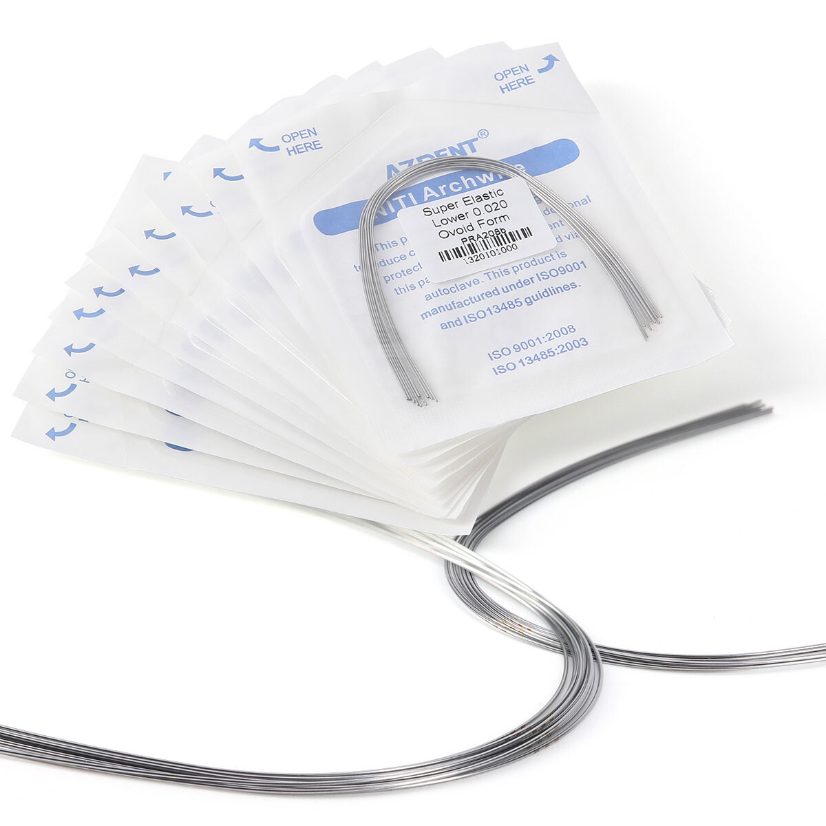 AZDENT Dental Ortho Super Elastic Niti Arch Wires Round Thermal/Steel Nature