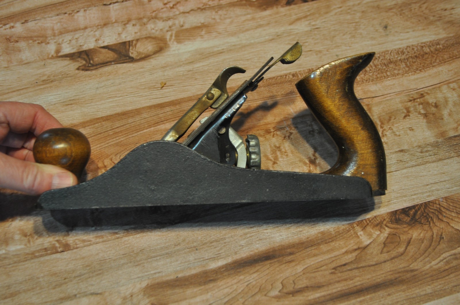 Vintage NO NAME Smoothing Bench Plane (Looks Like a Stanley #4) Exactly as shown
