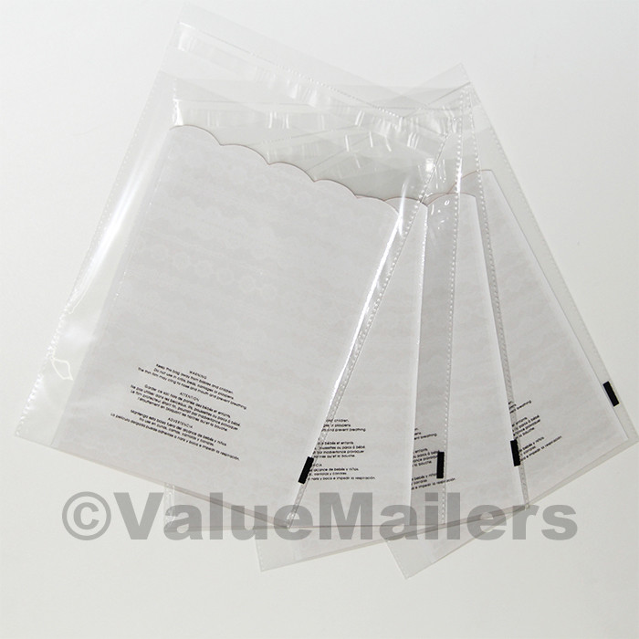 100 19×24 1.5 Mil Bags Resealable Clear Suffocation Warning Poly OPP Cello Bag