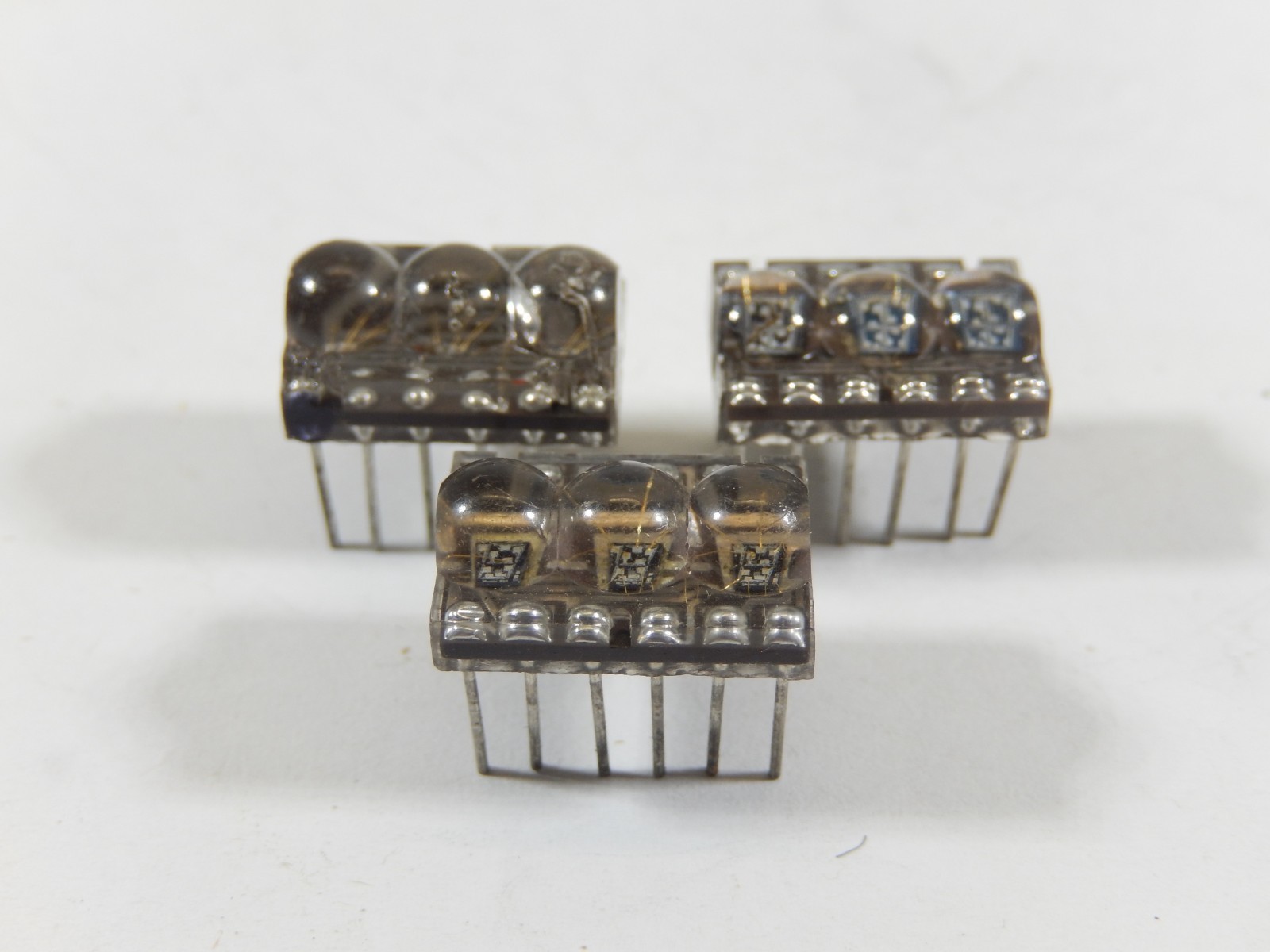 3pcs VINTAGE NOS UNBRANDED 3-DIGET 7-SEGMENT LED NUMERIC DISPLAY MODULE
