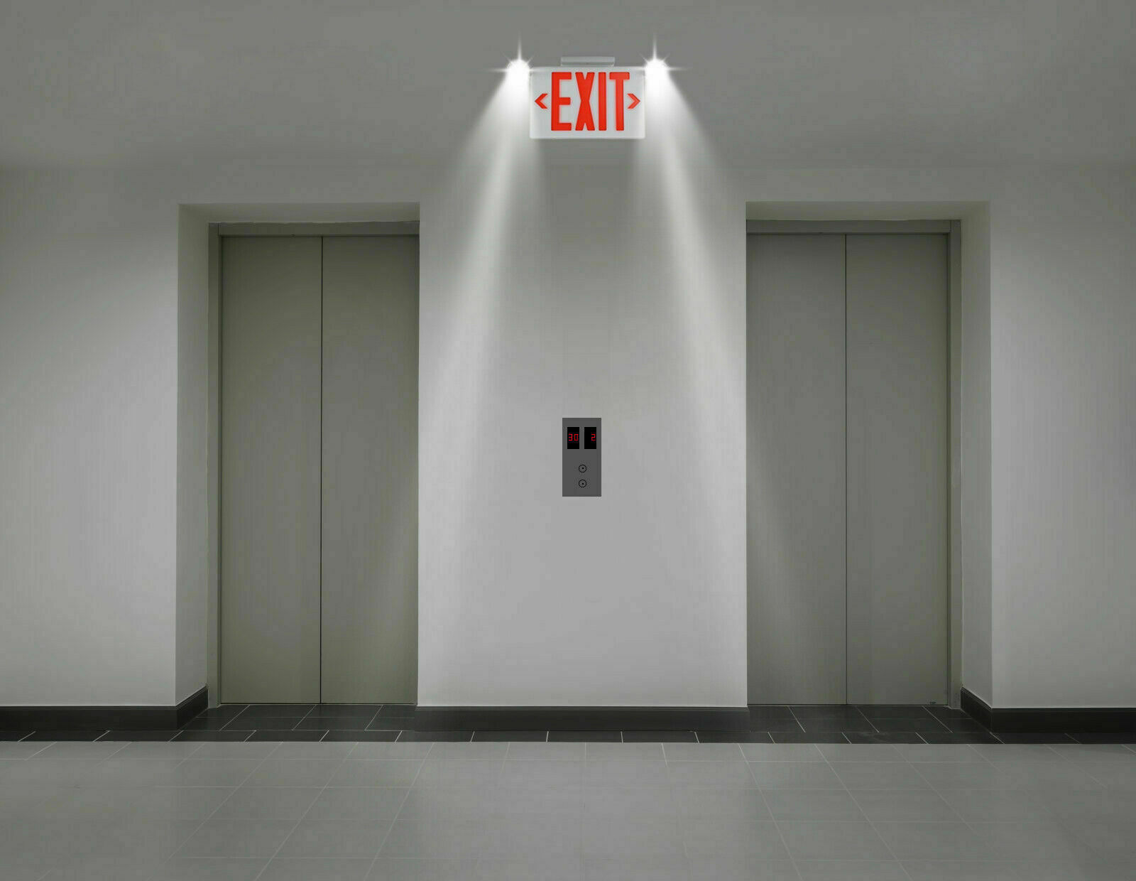 LED Exit Sign lamp & Emergency Light – Dual LED Lamp UL-94 Fire Resistance light