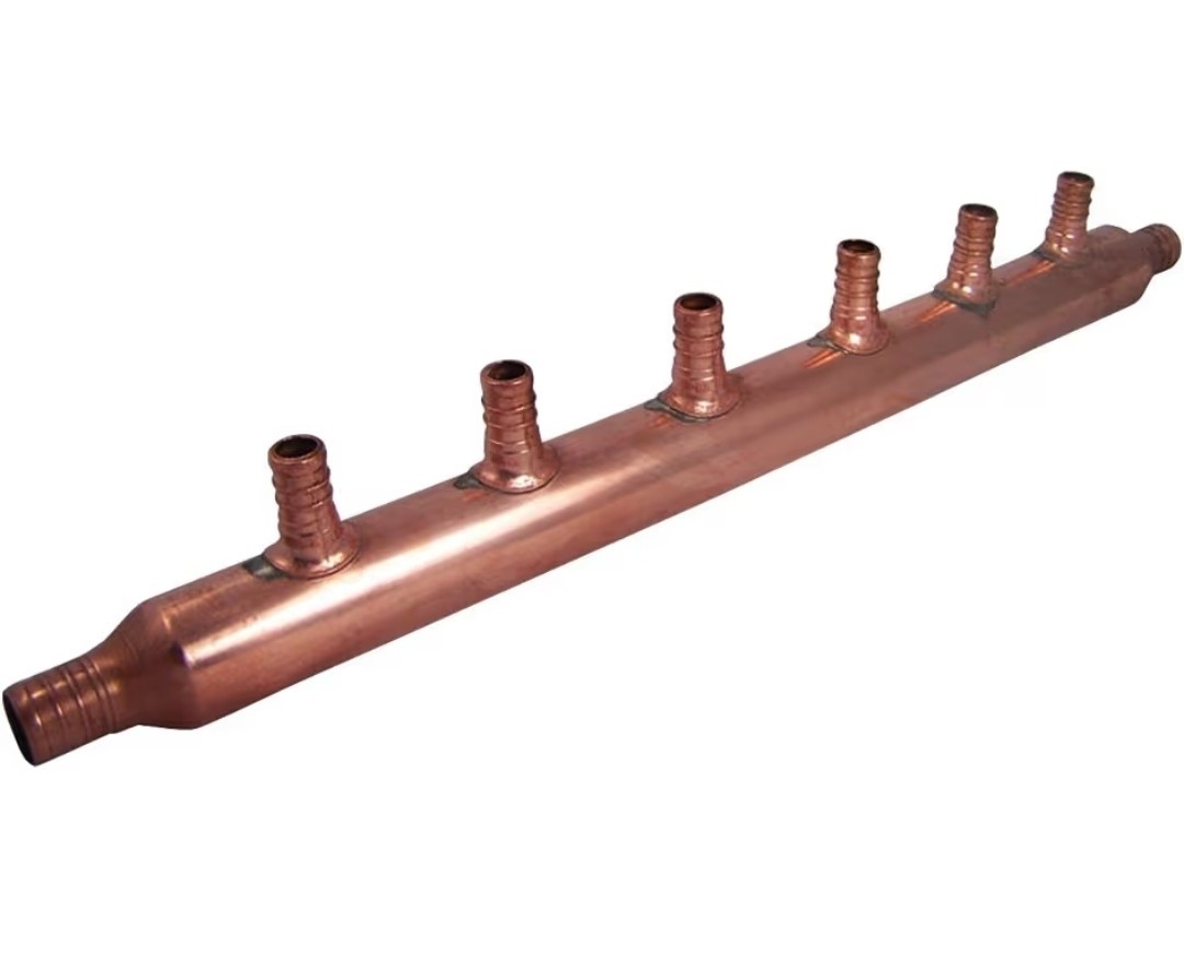 Sharkbite 1/2In T X 3/4In D Crimp Copper 6 Port Manifold Tee T77