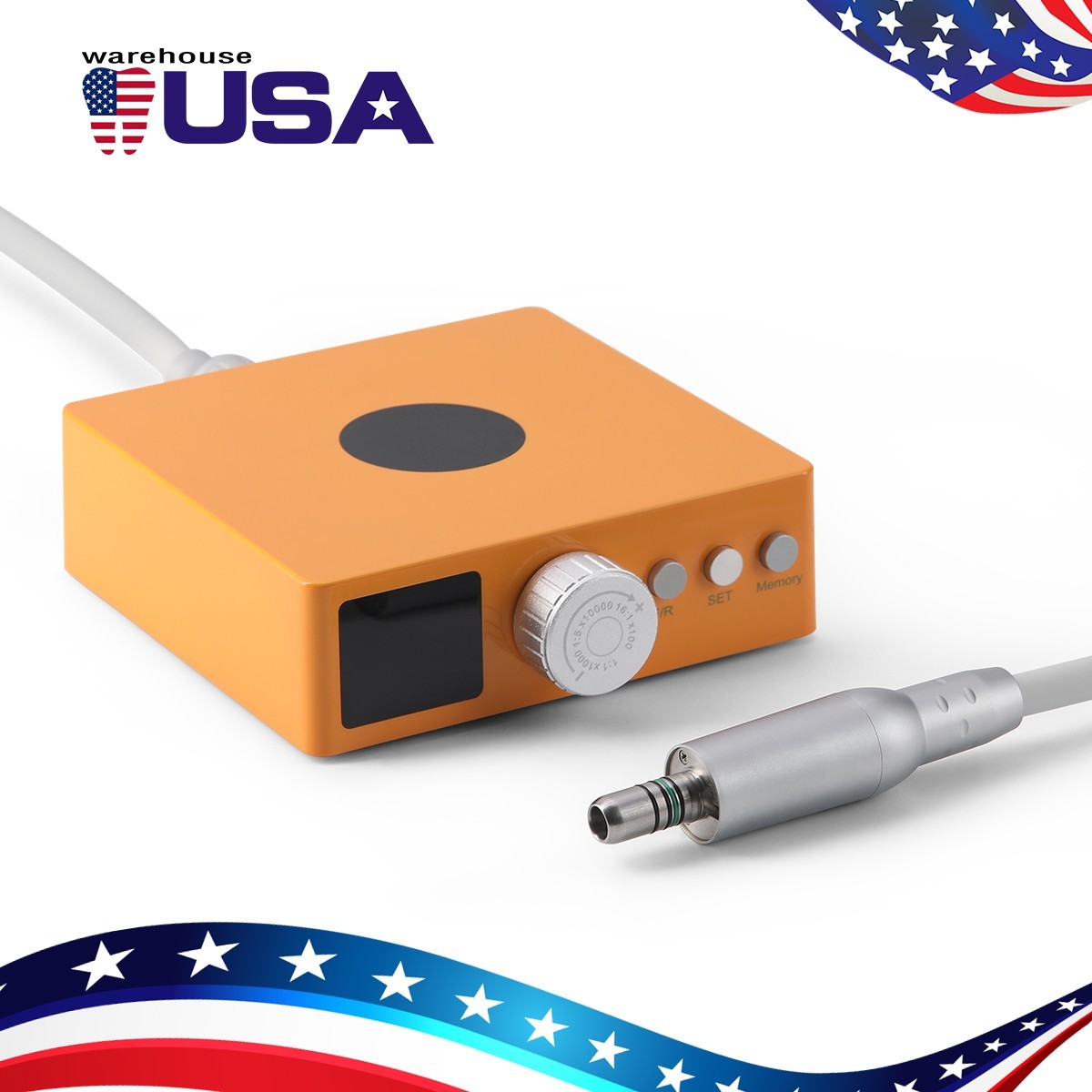 AZDENT Dental Brushless LED Electric Micro Motor Fit 1:1/1:5/16:1 E-type 4HOLE