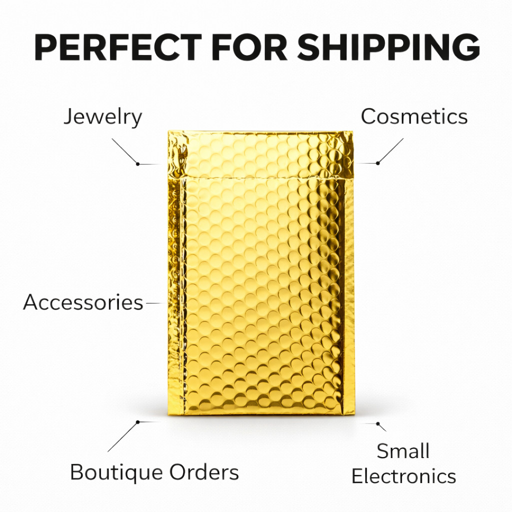 Gold Poly Bubble Mailers Self Seal Padded Shipping Envelopes Choose Size Qty