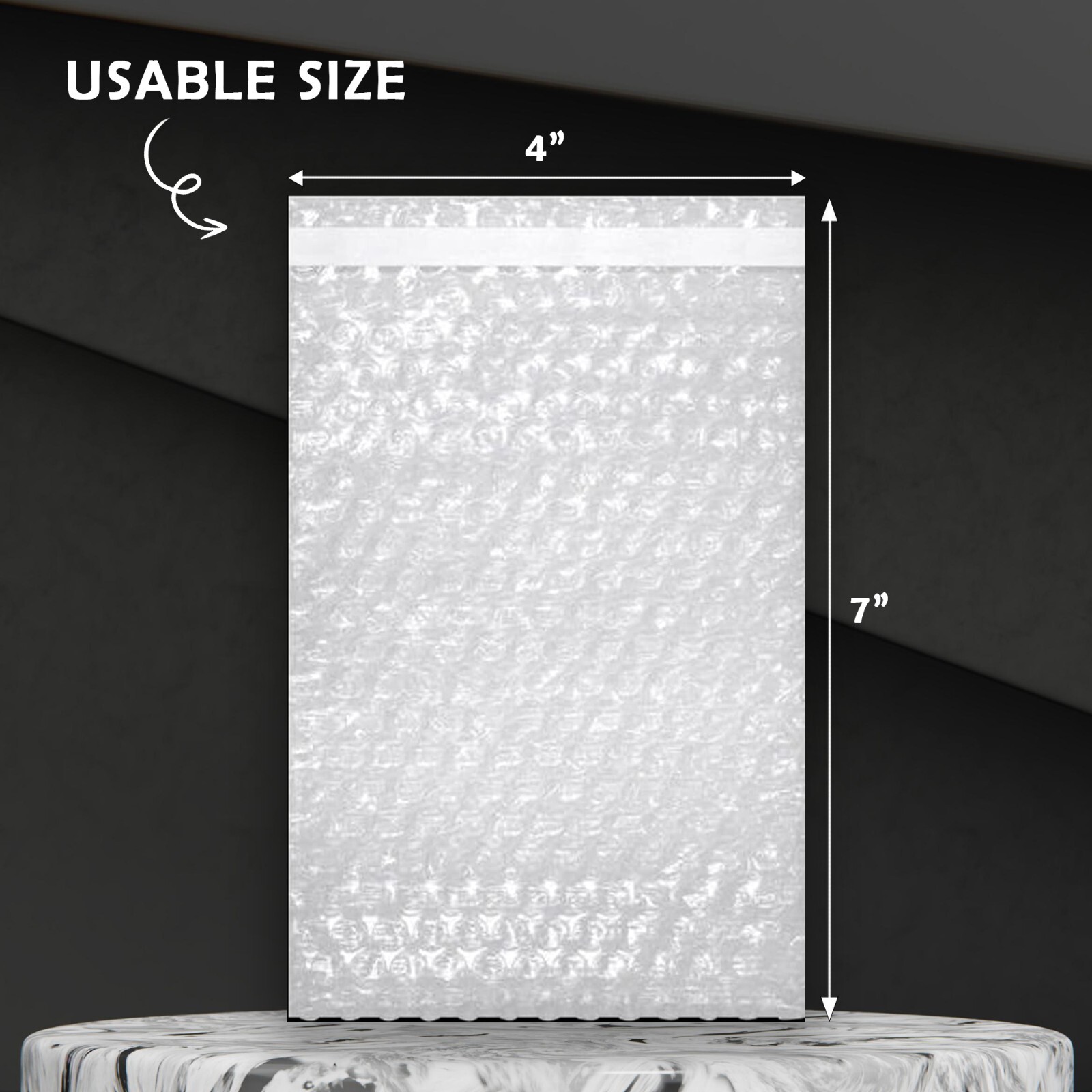 Yens 500 Pack 4″x 7″ Clear Bubble Pouch Bags, Bubble Cushioned Pouches-BP#000