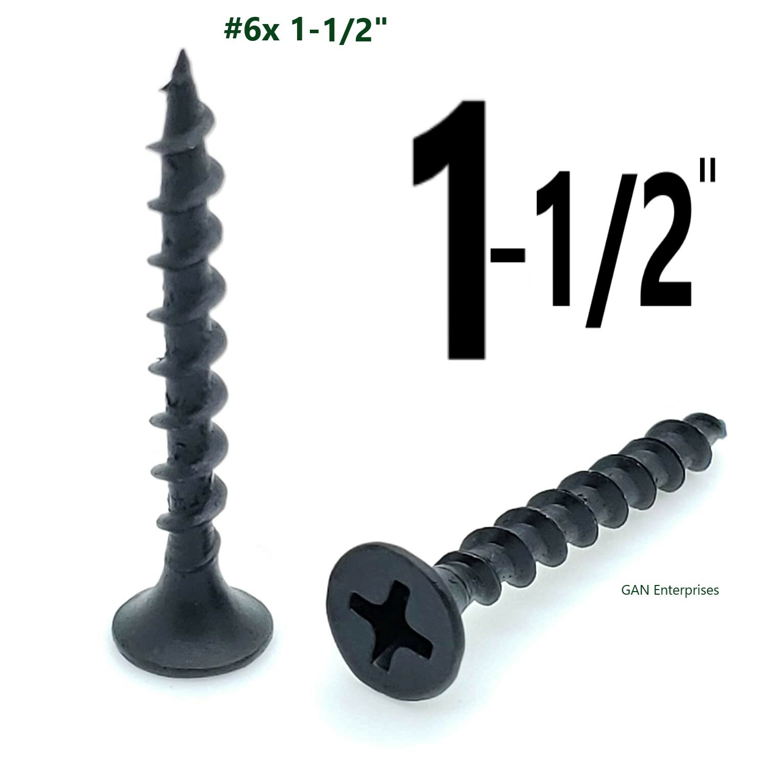 Phillips Bugle Head ( 3/4″ – 6″ ) phosphate Black Coarse Drywall / Wood Screws