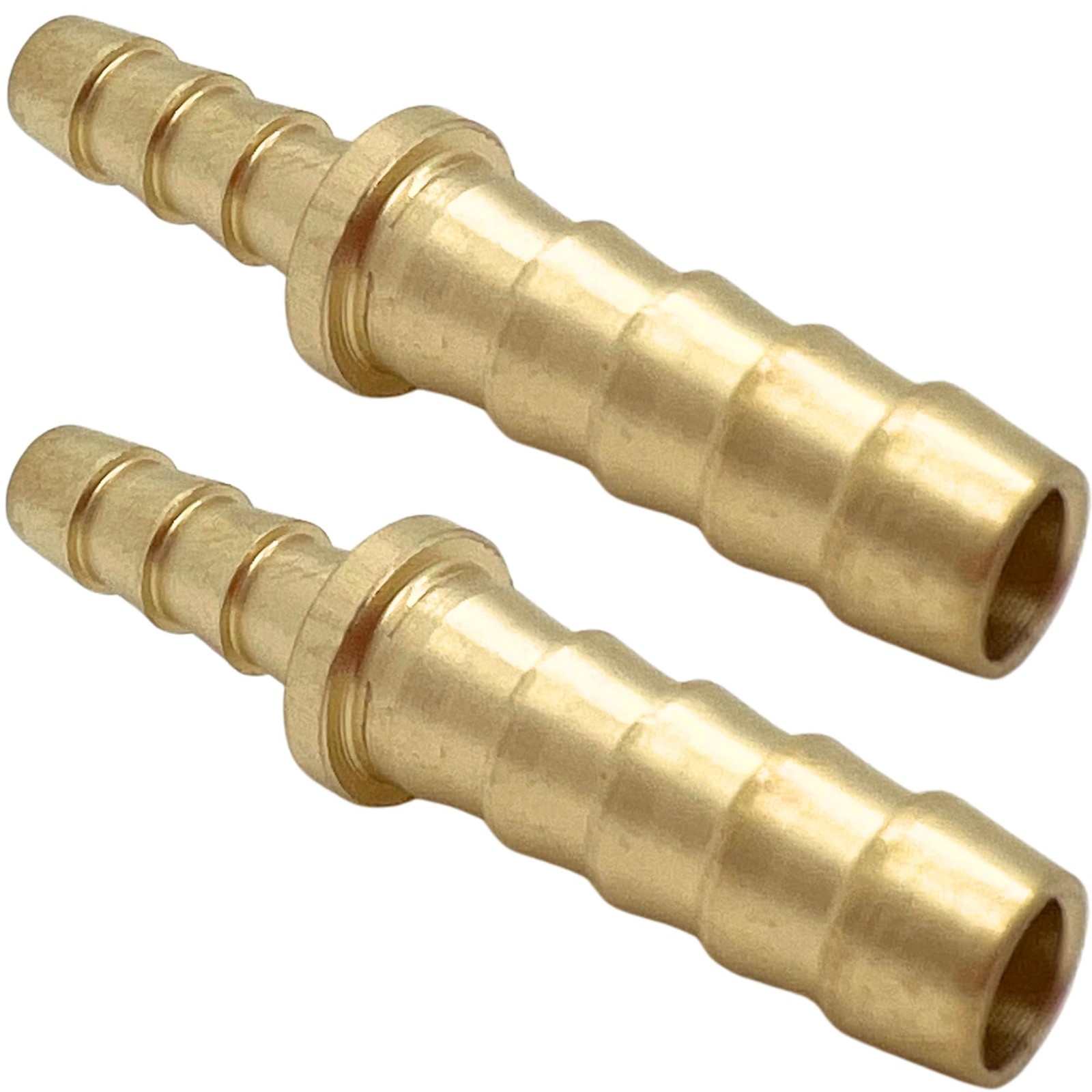 2 PCS Brass Reducer 1/4″ to 3/16″ Barb Hose ID Splicer Barbed Fitting, Hex Un…