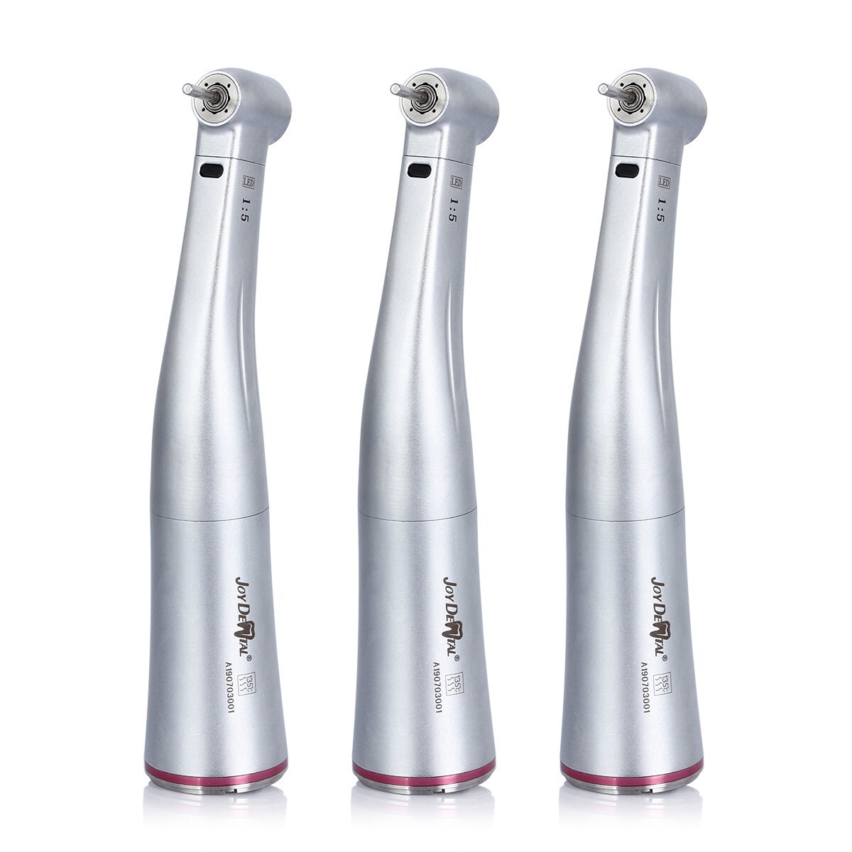 Dental LED Handpiece 1:5 Fiber Optic Contra Angle Ceramic Push Button E-type