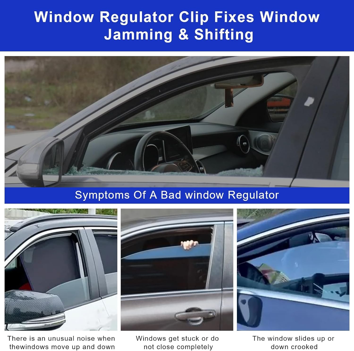 Door Window Regulator Glass Run Channel Track Guide Clip Compatible with Fiat 12