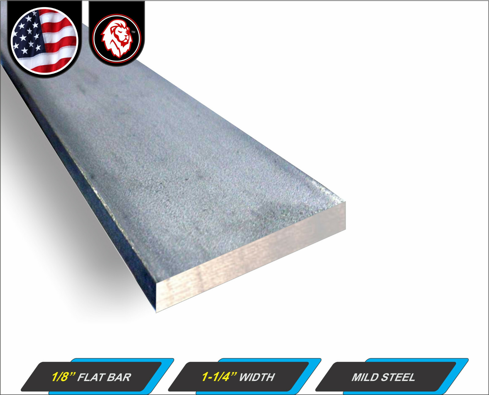 1/4″ x 1-1/4″ Metal Flat Bar – Mild Steel – Metal Stock – 11″ inch Long