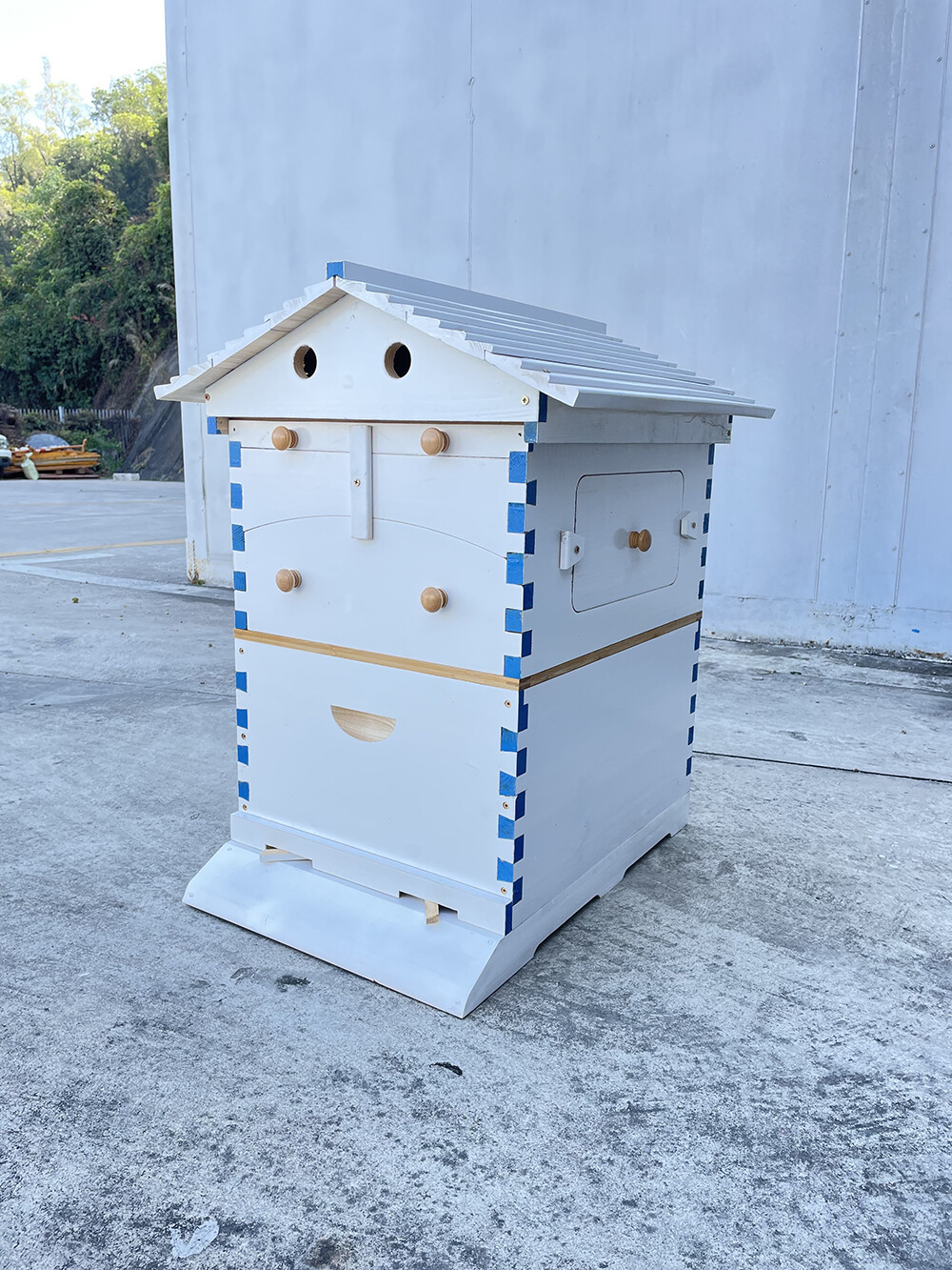 2026 White Wooden Auto Bee Hives Cedarwood + 7PCS Beekeeping Honey Hive Frames