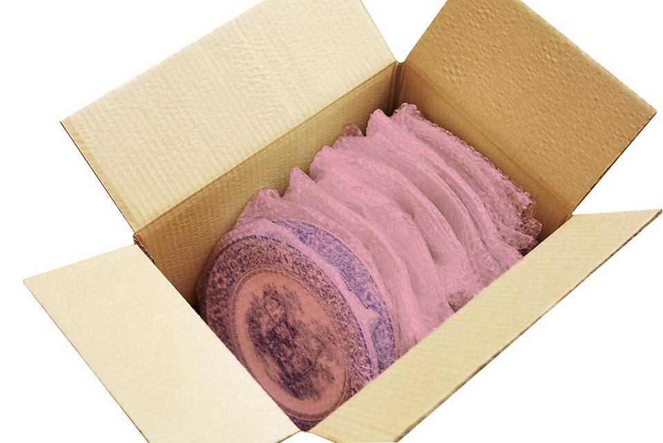 4 Pack Bubble Cushioning Wrap Rolls, Air Bubble, 12 Inch x 80 Feet Total Pink