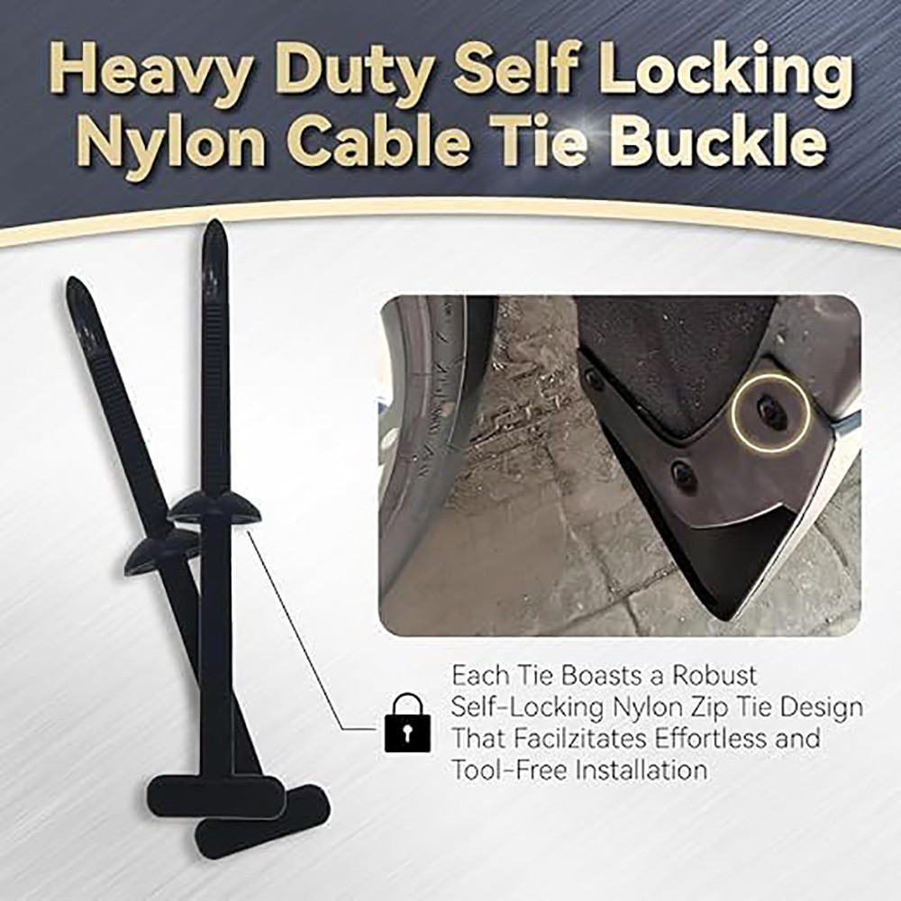 2026 Nylon Upgraded Universal Cable Tie Buckle Heavy Duty Self-Locking Rivet Zip