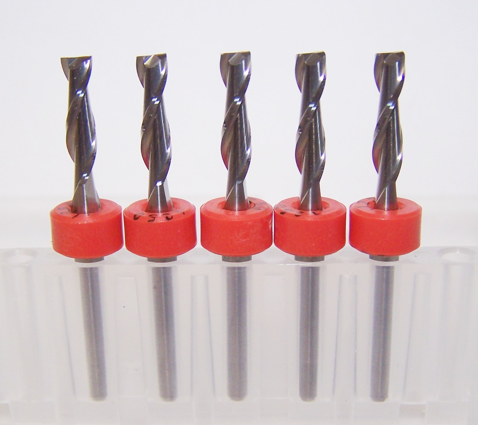 (5) 1/8 CARBIDE END MILLS 2 FLUTE KYOCERA 1600.1250.500 (SAME DAY SHIPPING)