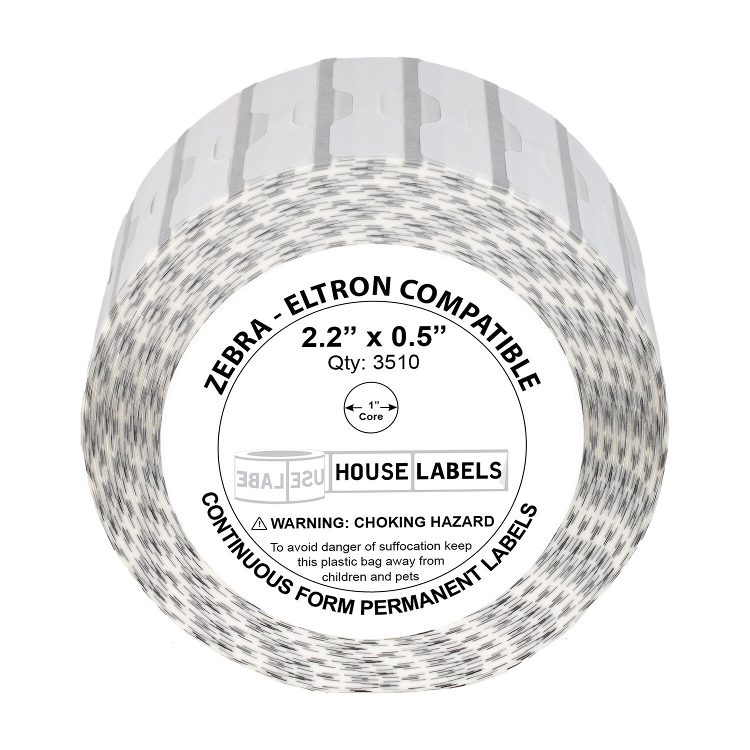 ZEBRA 2.2″ x 0.5″ Jewelry/Barbell Labels – DT (1) Roll 3,510 Labels per roll