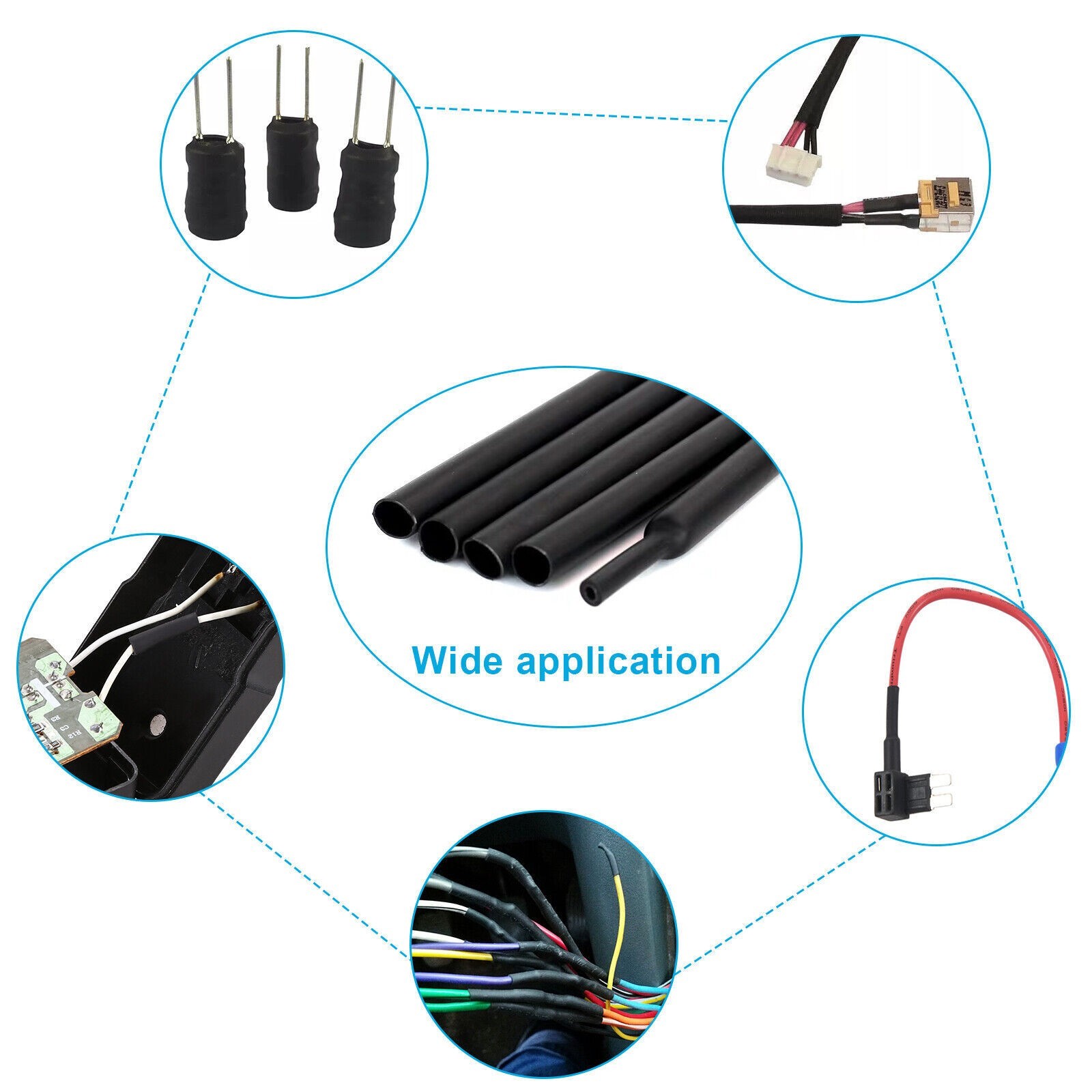 55 ft Dual Wall Adhesive Glue Lined Φ1/4″ (6.4mm) Heat Shrink Tubing 3:1 Ratio
