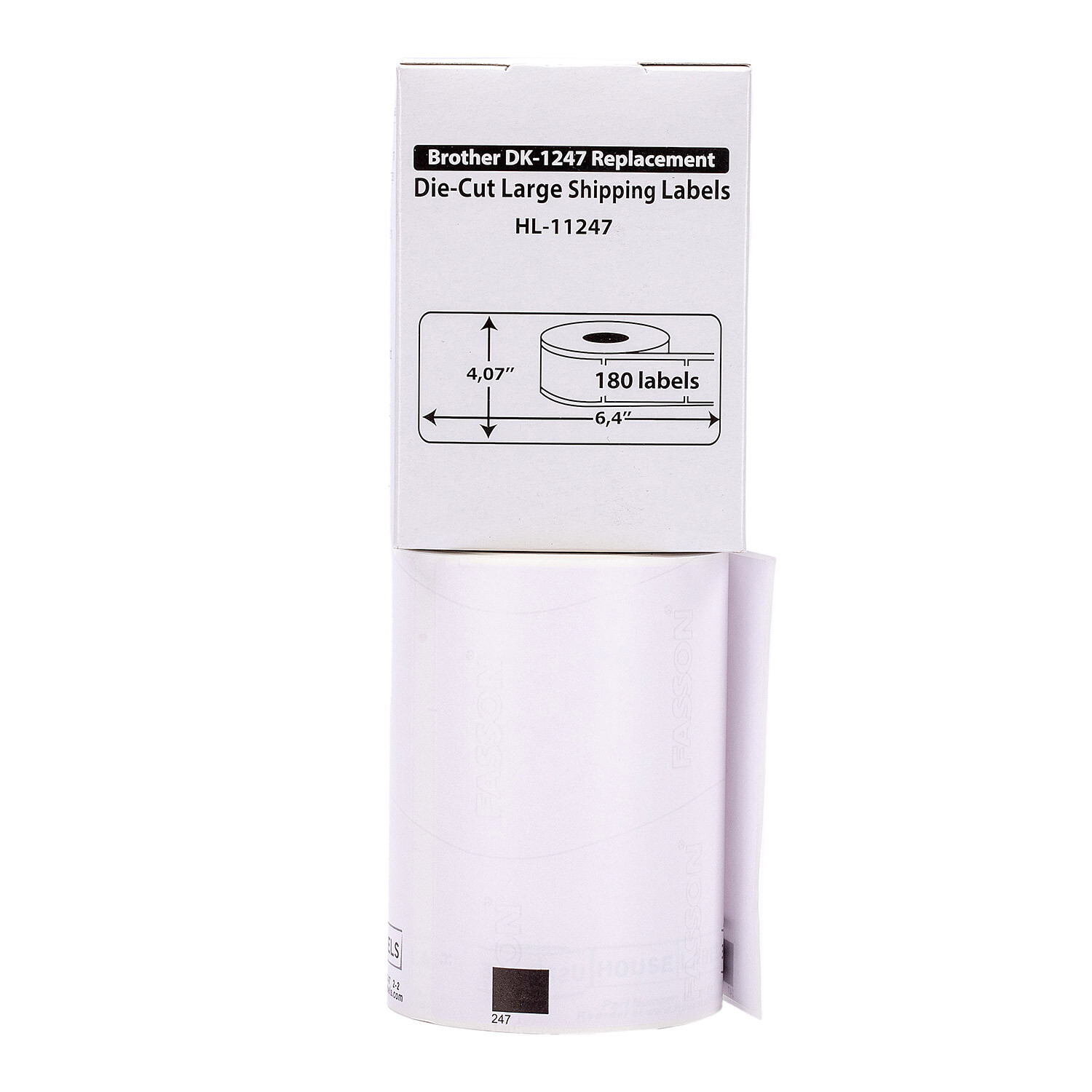 Non-OEM Fits BROTHER DK-1247 Labels 4.07″ x 6.4″, 1 Roll of 180 Labels