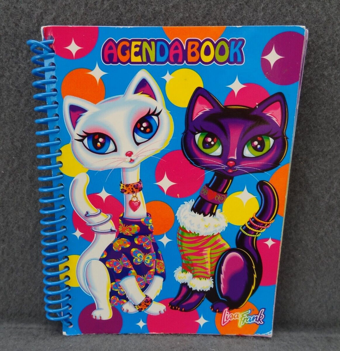 Lisa Frank 5×7 2000 Agenda Address Book Schedule Calendar Contact Spiral Cat Y2K