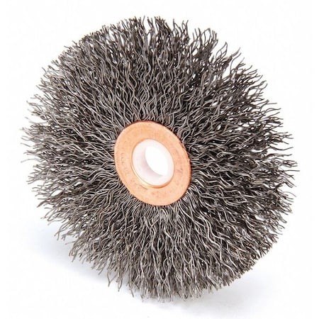 Weiler 15543 3″ Small Diameter Crimped Wire Wheel .008″ Steel Fill 1/2″ Arbor