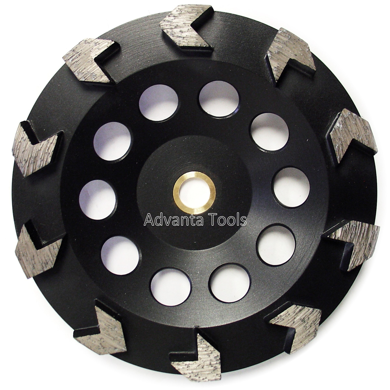 Pack of 10, 7” Arrow Segment Concrete Grinding Cup Wheel with 25/30 Grit Diamond