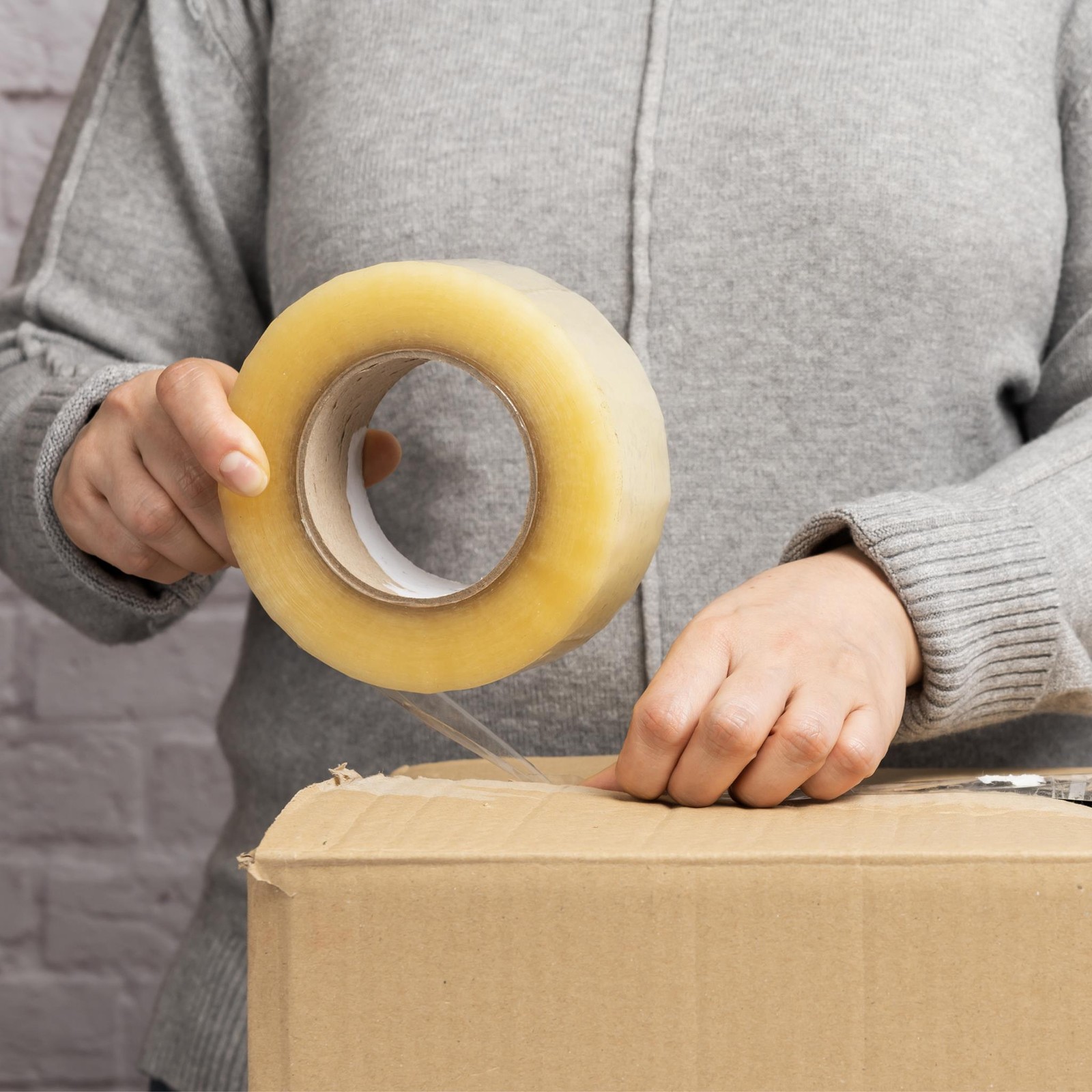 Clear Carton Packing Tape, 2″x100 Yards, 36 Rolls, 1.6 Mil, for Dispenser Refill