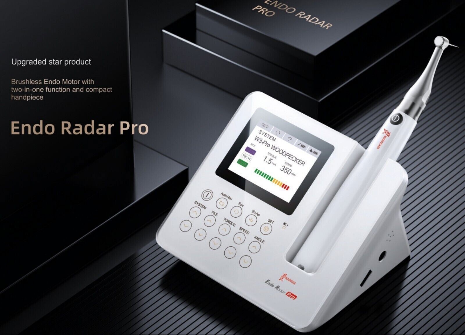 Woodpecker Dental Endo Radar Pro Brushless Endo Motor With Apex Locator ATR Mode
