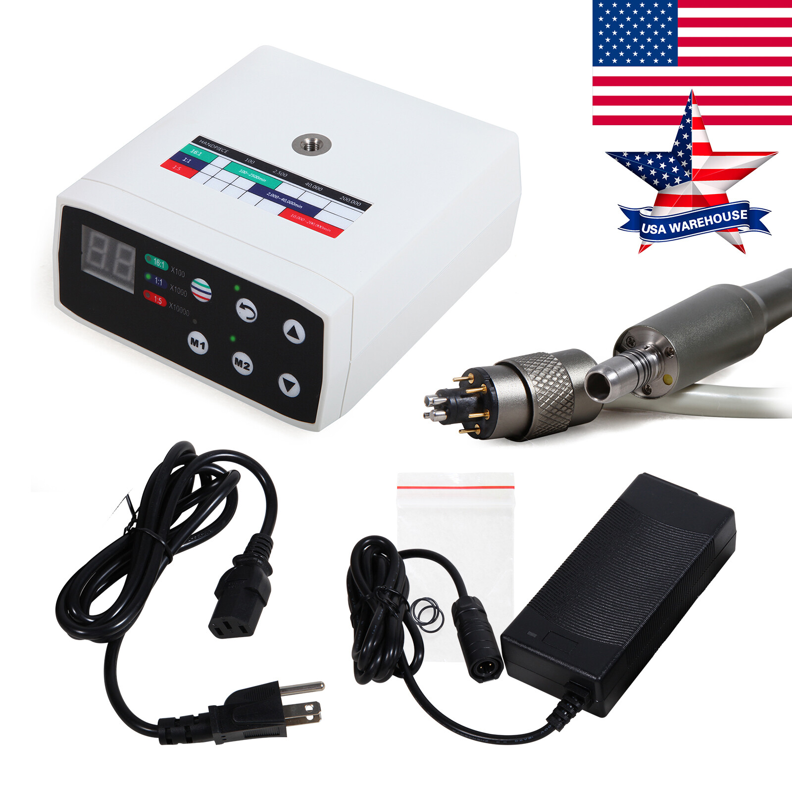 USA Dental LED Brushless Electric Micromotor Internal Motor Fit NSK 1:1/1:5/16:1
