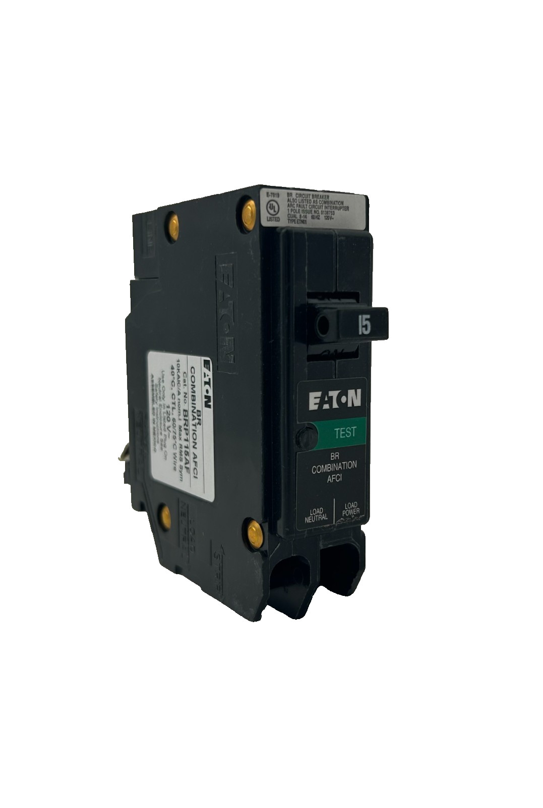 (10) New Eaton BRP115AF Combination Circuit Breaker AFCI 15A 1-Pole 120V