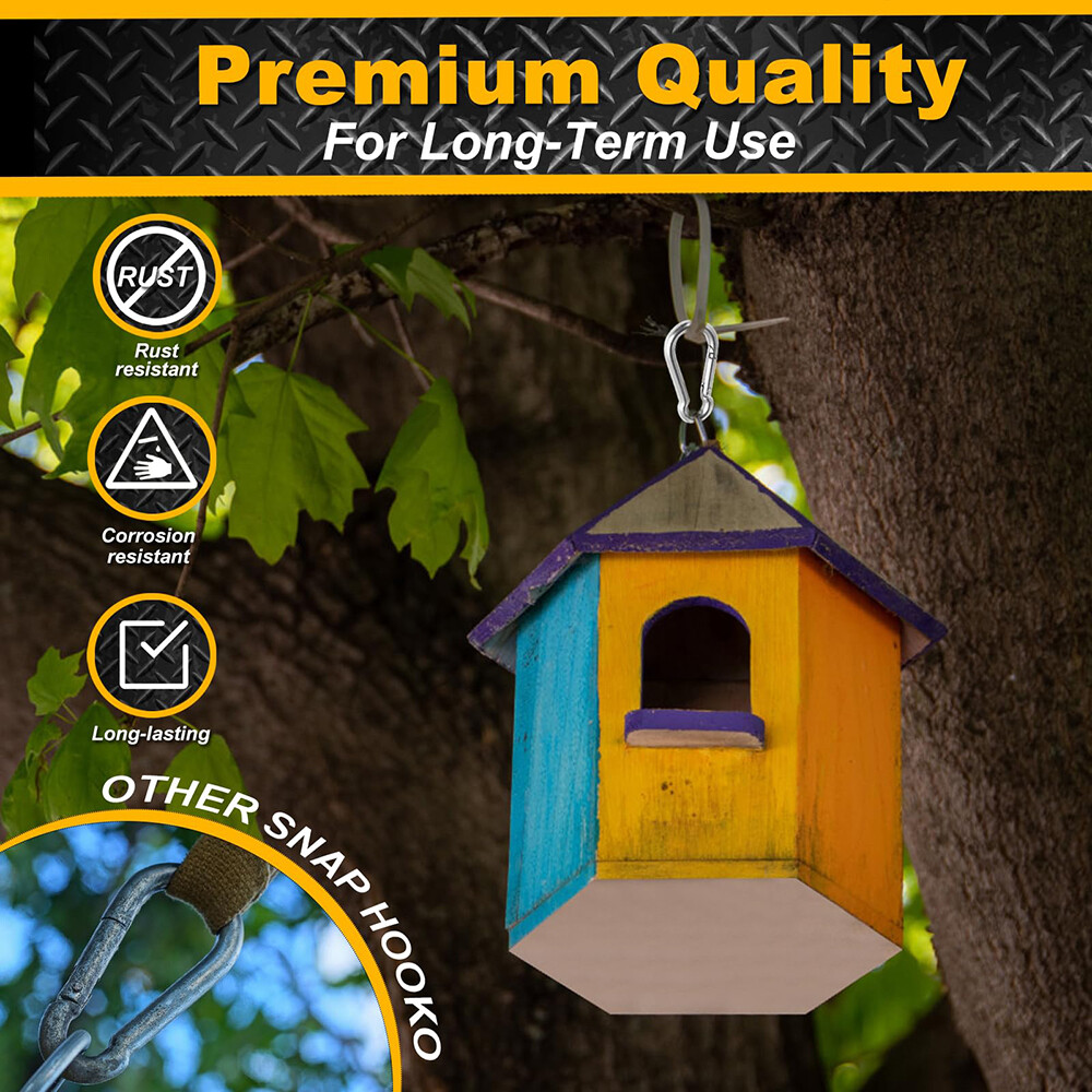 Small & Large CARABINER CLIP – HARDWARE Stainless Steel – WILL NOT RUST OUTDOORS