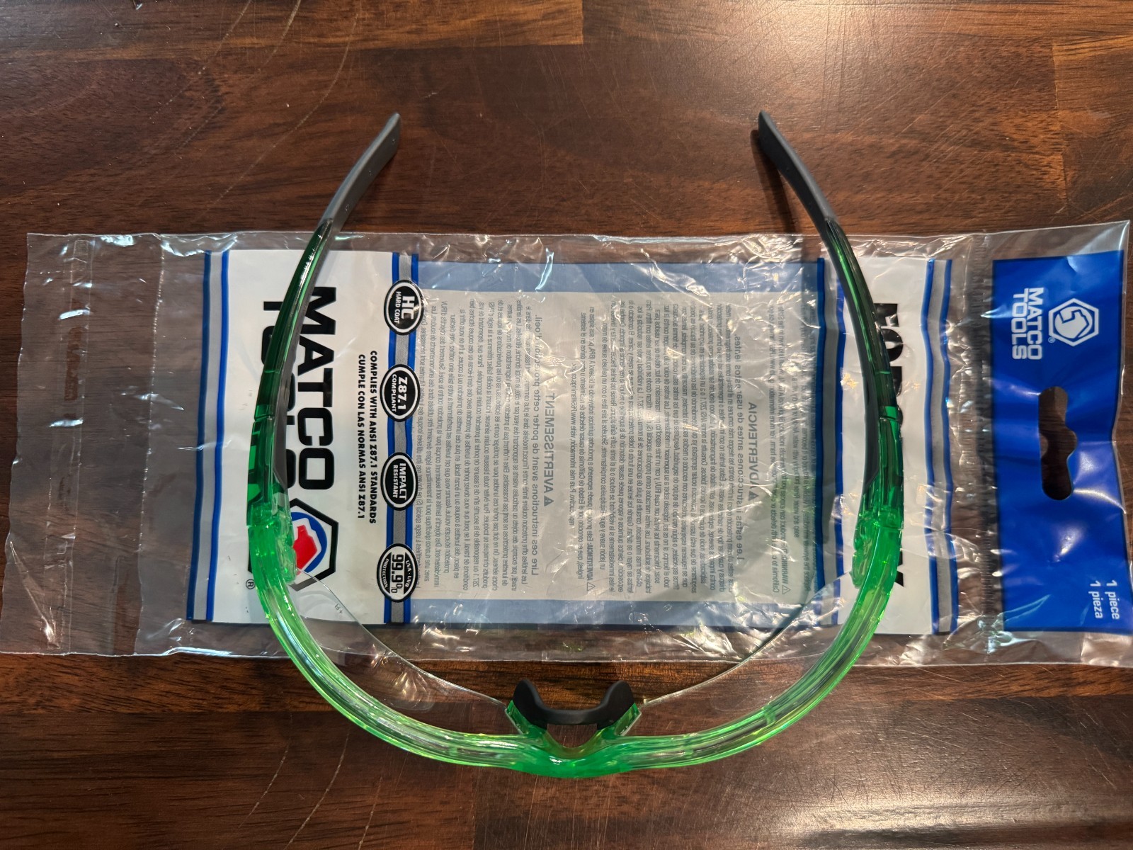 Matco ForceFlex Safety Glasses Half Frame with Clear Lenses Green – FF2GTCLR