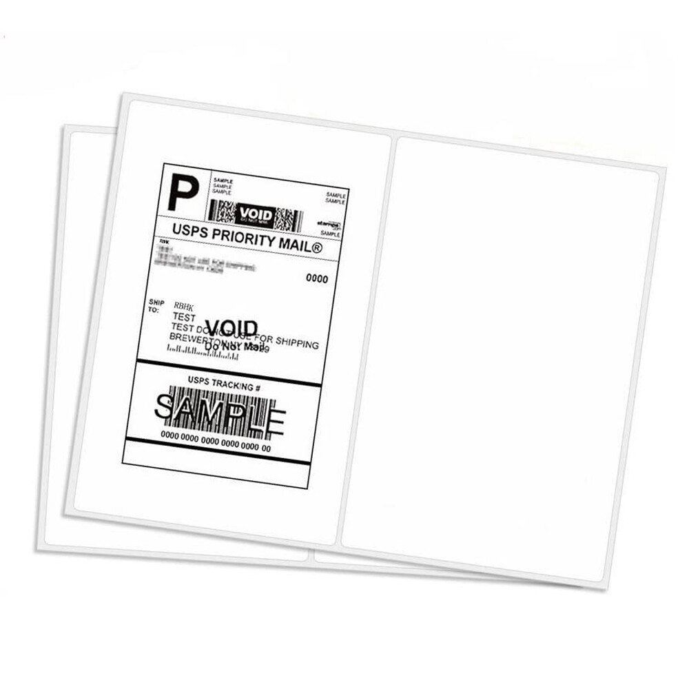 1000 Mailing Shipping Labels 8.5″x5.5″ Round Corner Half Sheet Self Adhesive US