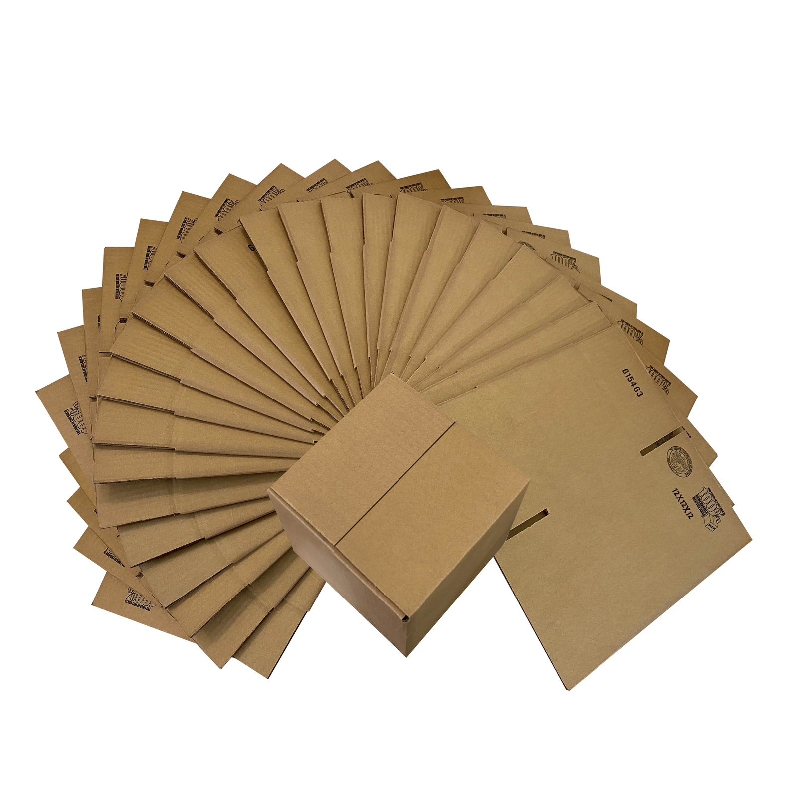 UOFFICE Bundle of 25 Corrugated Boxes 12″ x 12″ x 12″ Cube Boxes