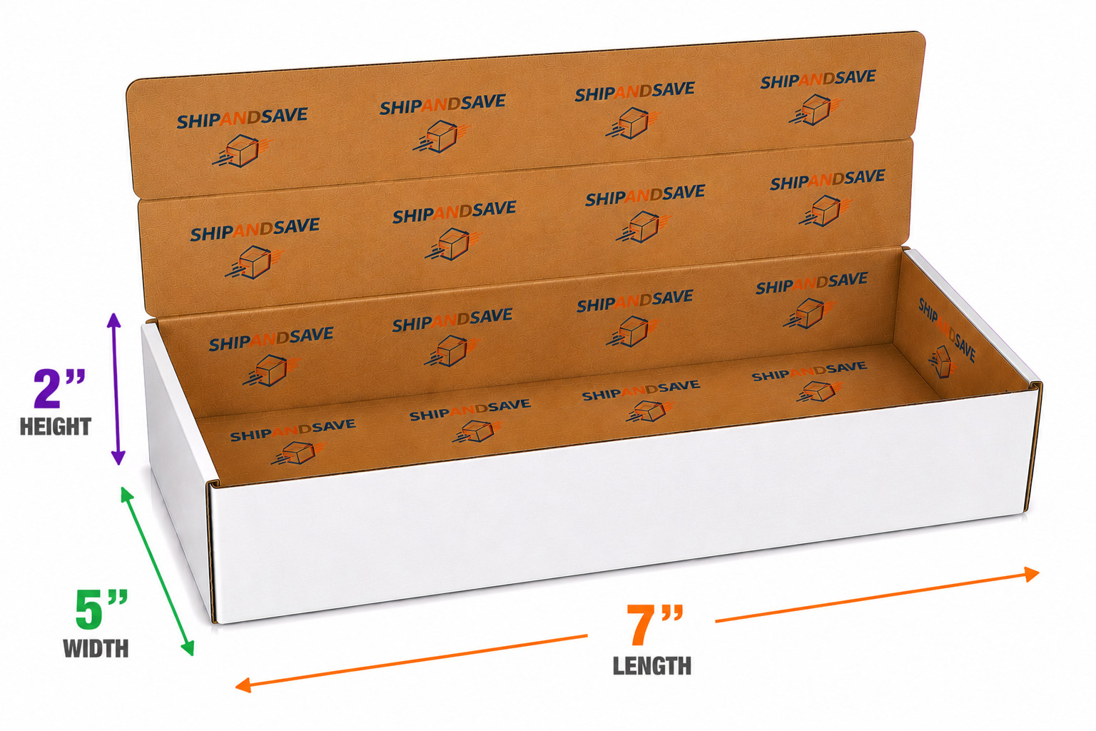 7x5x2 White Corrugated Shipping Mailer Boxes Packing Box Folding 50 100 to 1000