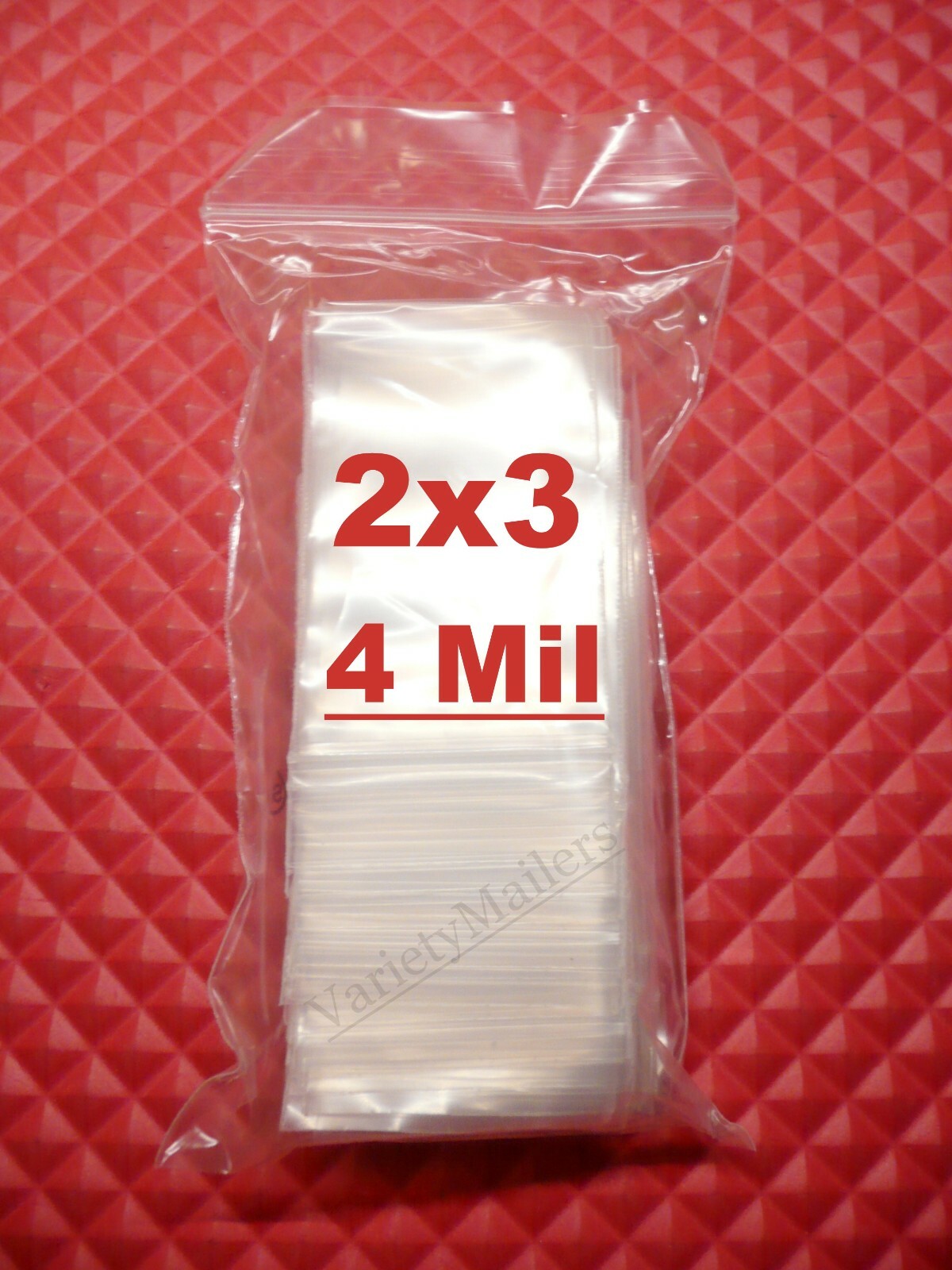 100 Zip-Top Storage Bags 2”x 3” Clear Thick 4 Mil Food Grade Bags 2×3