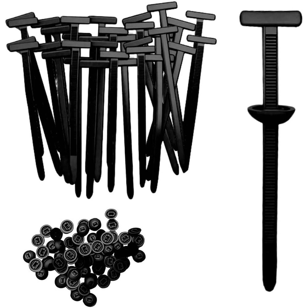 Black Universal Nylon Cable Tie Buckle Heavy Duty Self-Locking Universal Zip T