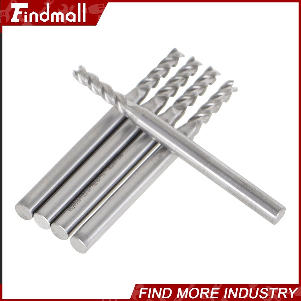 5PCS 3/32″ 4 FLUTE CARBIDE END MILL 3/8″ CUT LENGTH