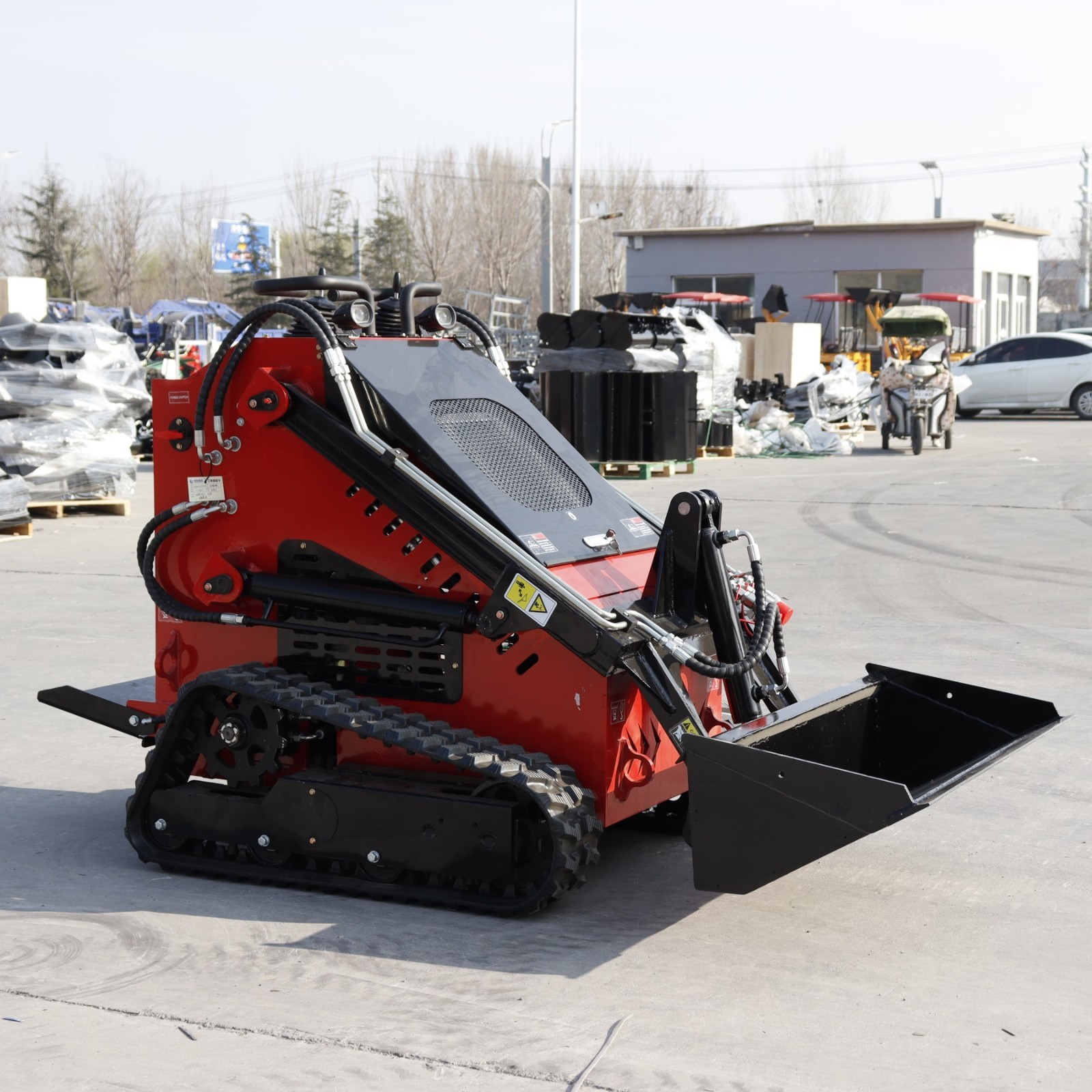 2025 13.5HP Mini Skid Steer Loader B&S Gasoline Stand-on Gas Electric Start