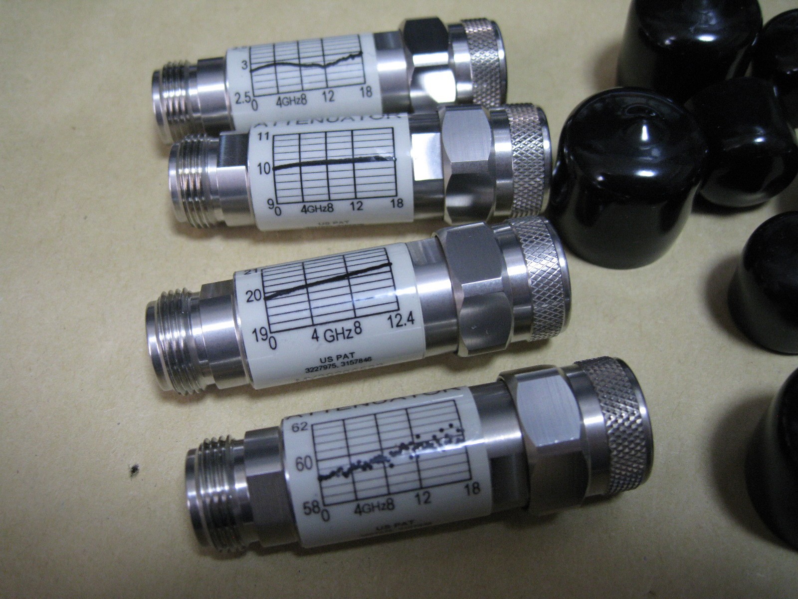 Keysight/Agilent 8491 Series 4 Attenuator Set (3dB,10dB,20dB,60dB) DC-18GHz
