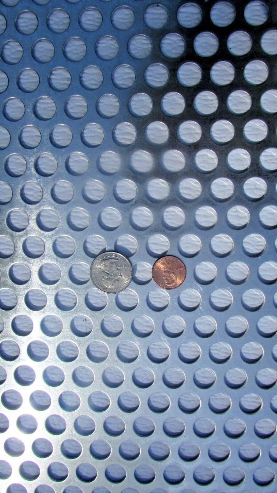 1/2″ HOLE ALUMINUM PERFORATED METAL–12″ X 12″