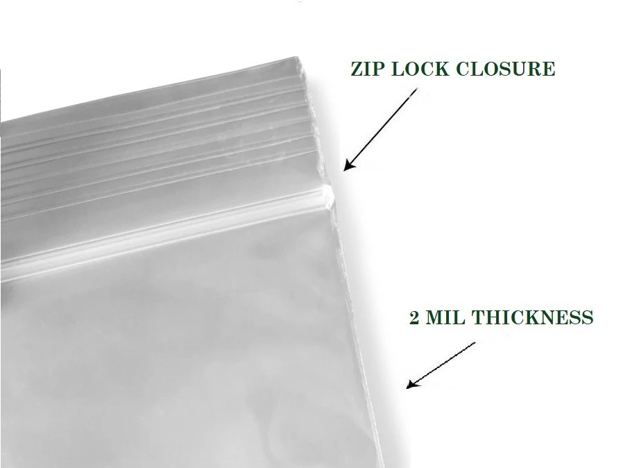 1000ct Clear Resealable 2″x3″ Zip Seal Top Lock 2MIL Clear Plastic Bags Baggies