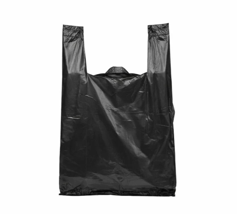 Black T-Shirt Carryout Bags (100 ct.) by Poly-America