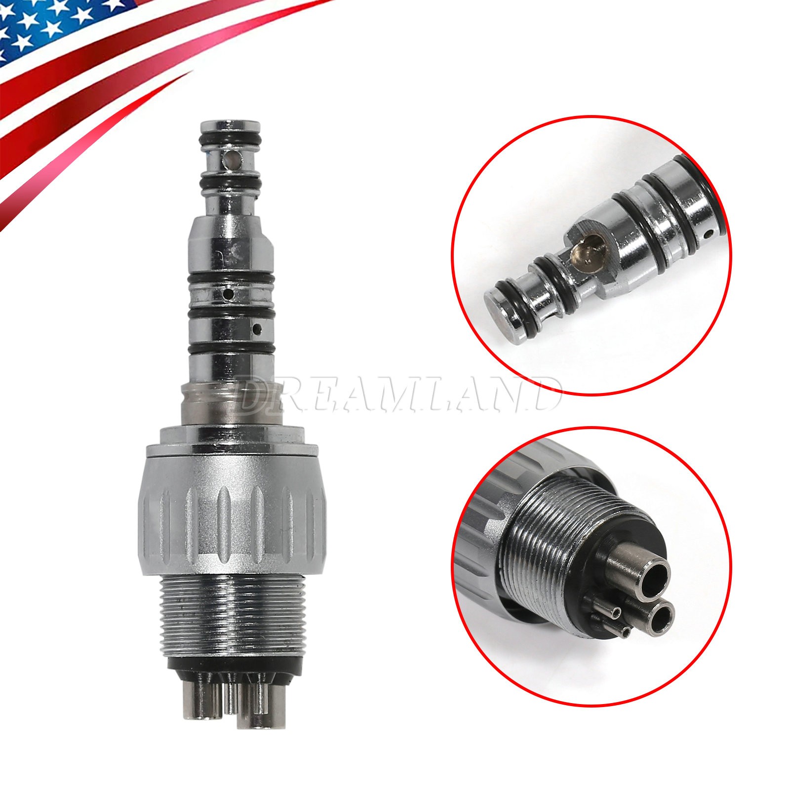 KAVO Style Dental High Speed Handpiece Turbine +4 Hole Quick Coupler 360° Swivel