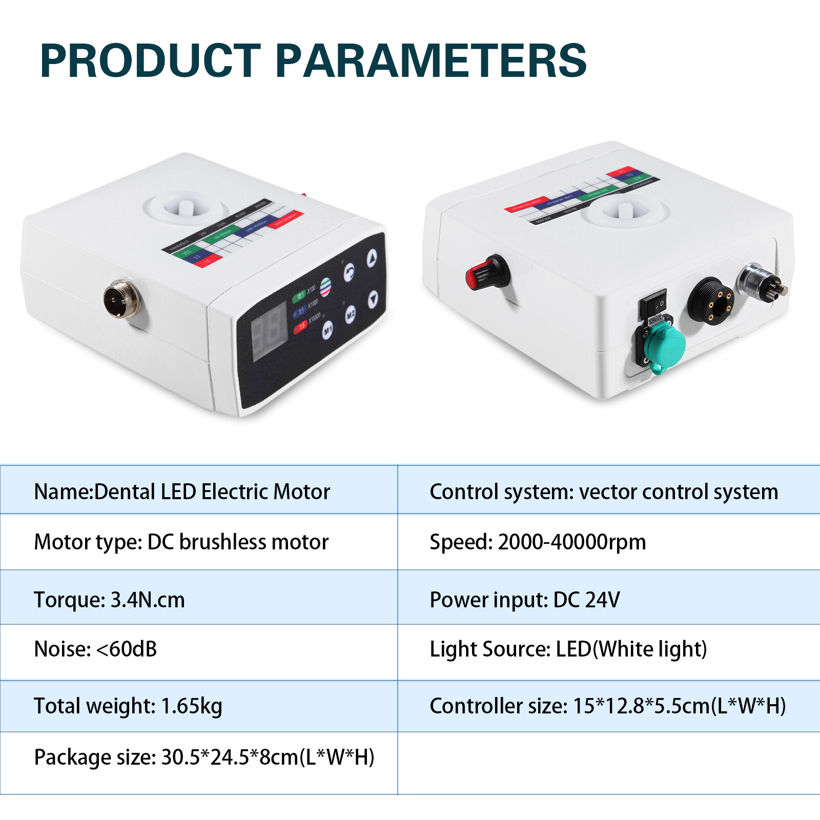 Dental Brushless LED Electric Motor 1:1/1:5/16:1 Handpiece For Lab Practice ty