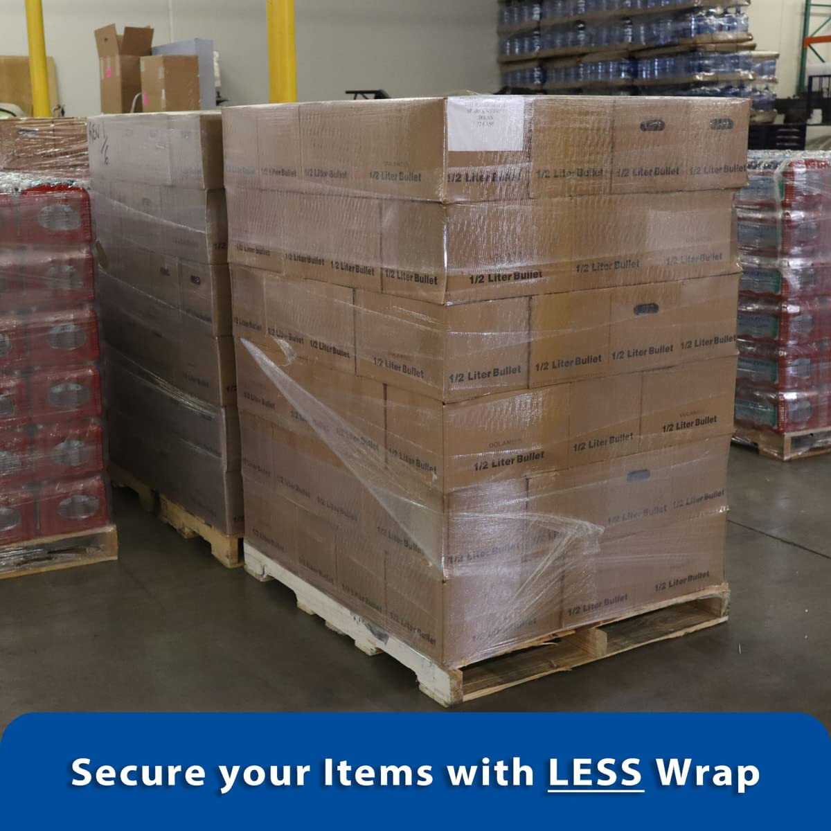 18″ x 1500′ 80 Gauge 4 Rolls Pallet Wrap Stretch Film Hand Shrink Wrap 1500FT