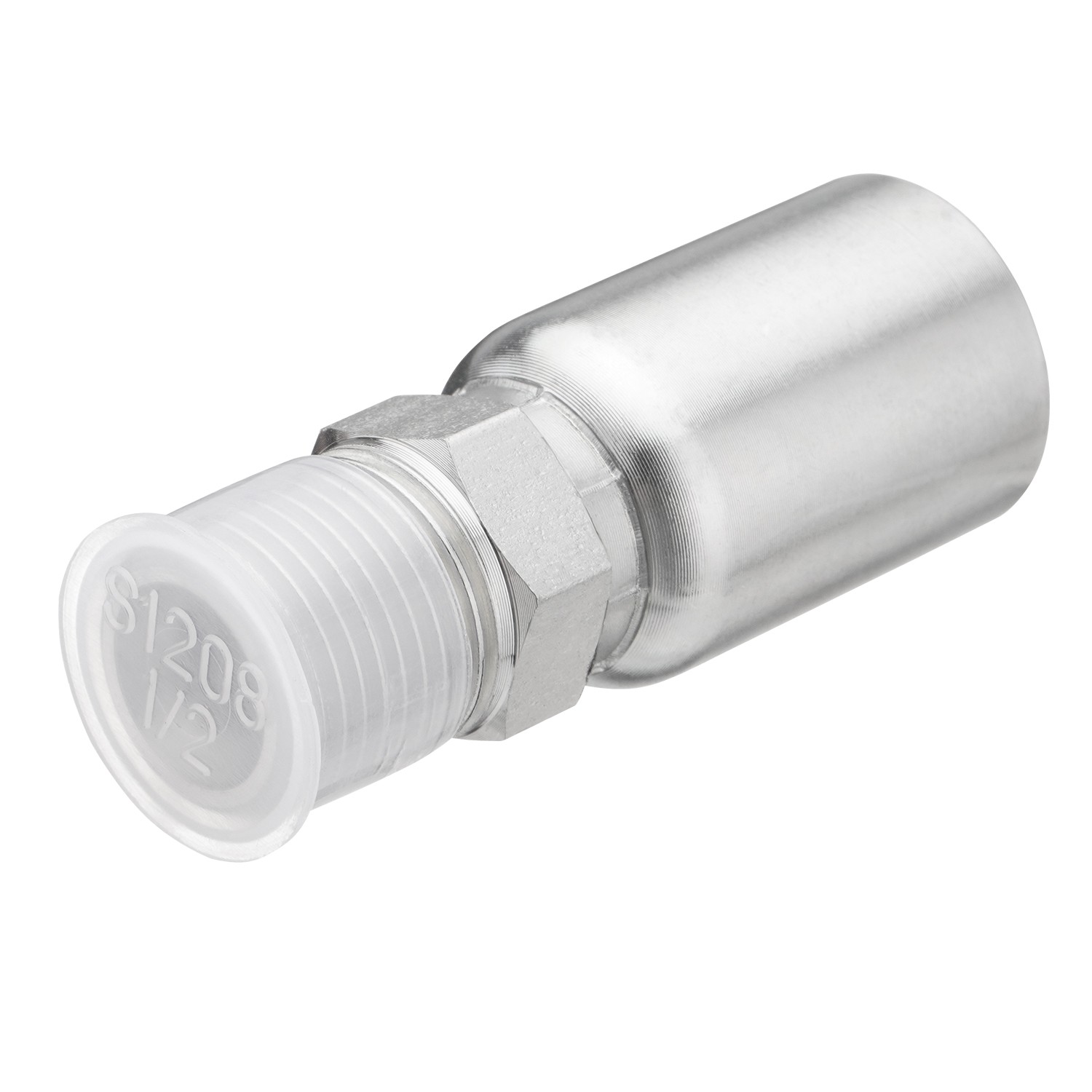 12-Pack 1/2″ Hose x 1/2″ NPTF Male Pipe Thread Hydraulic Hose End Crimp Fittings