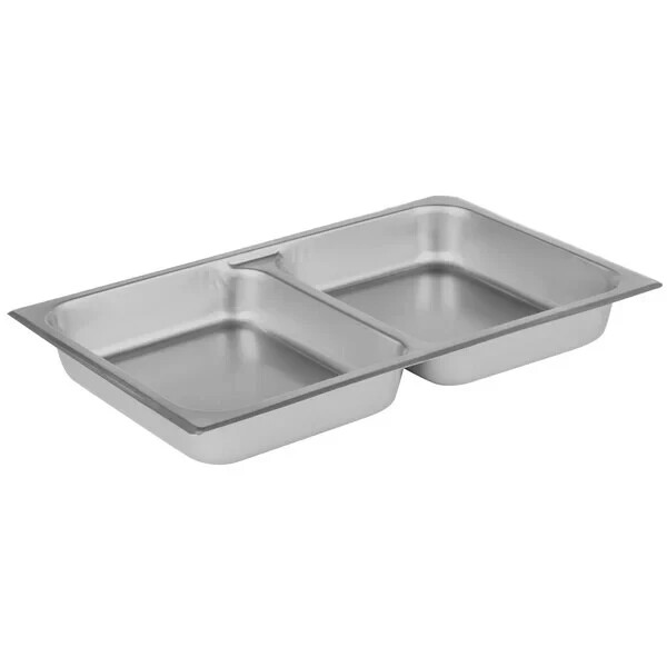 Lot of 6 Choice Full Size 2-1/2″ Deep Divided Stainless Steam Table Pan 24 Gauge