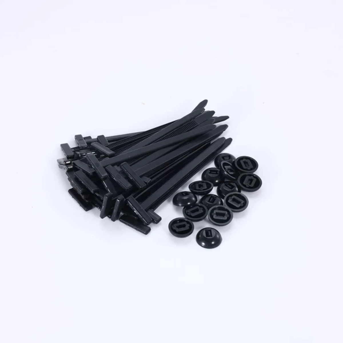 100PCS Nylon Universal Cable Heavy Duty Tie Buckle Self Locking Zip Ties Holder