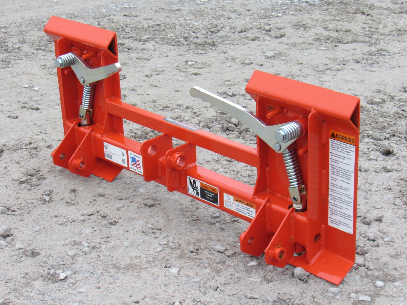 Kubota LA240 and LA243 Tractor Loader to Skid Steer Quick Attach Adapter 835130